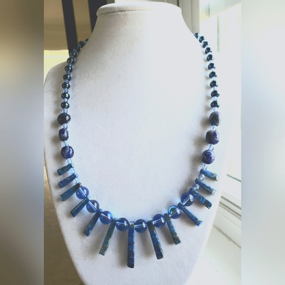 Jaime Manwani Arts Jewelry - New Lapis Lazuli Necklace! Handmade Of Lapis Lazuli sticks and nuggets. GORGEOUS